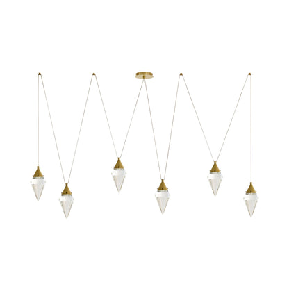 Arteriors Home Berkley Multi-Drop Chandelier Antique Brass