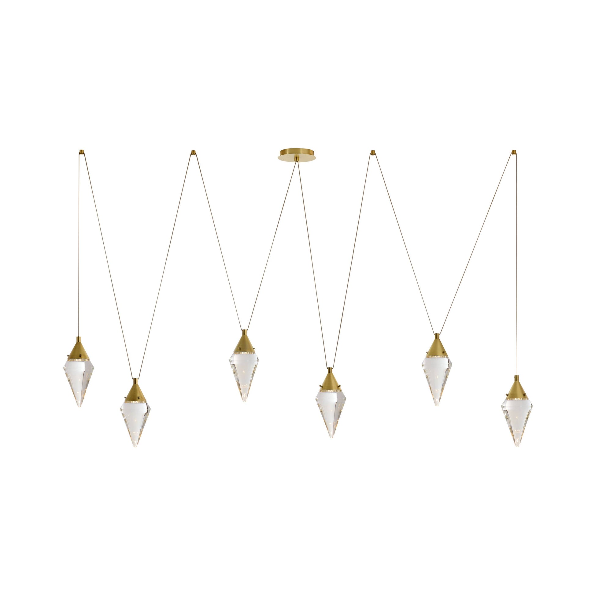 Arteriors Home Berkley Multi-Drop Chandelier Antique Brass