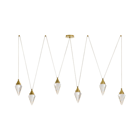 Arteriors Home Berkley Multi-Drop Chandelier Antique Brass
