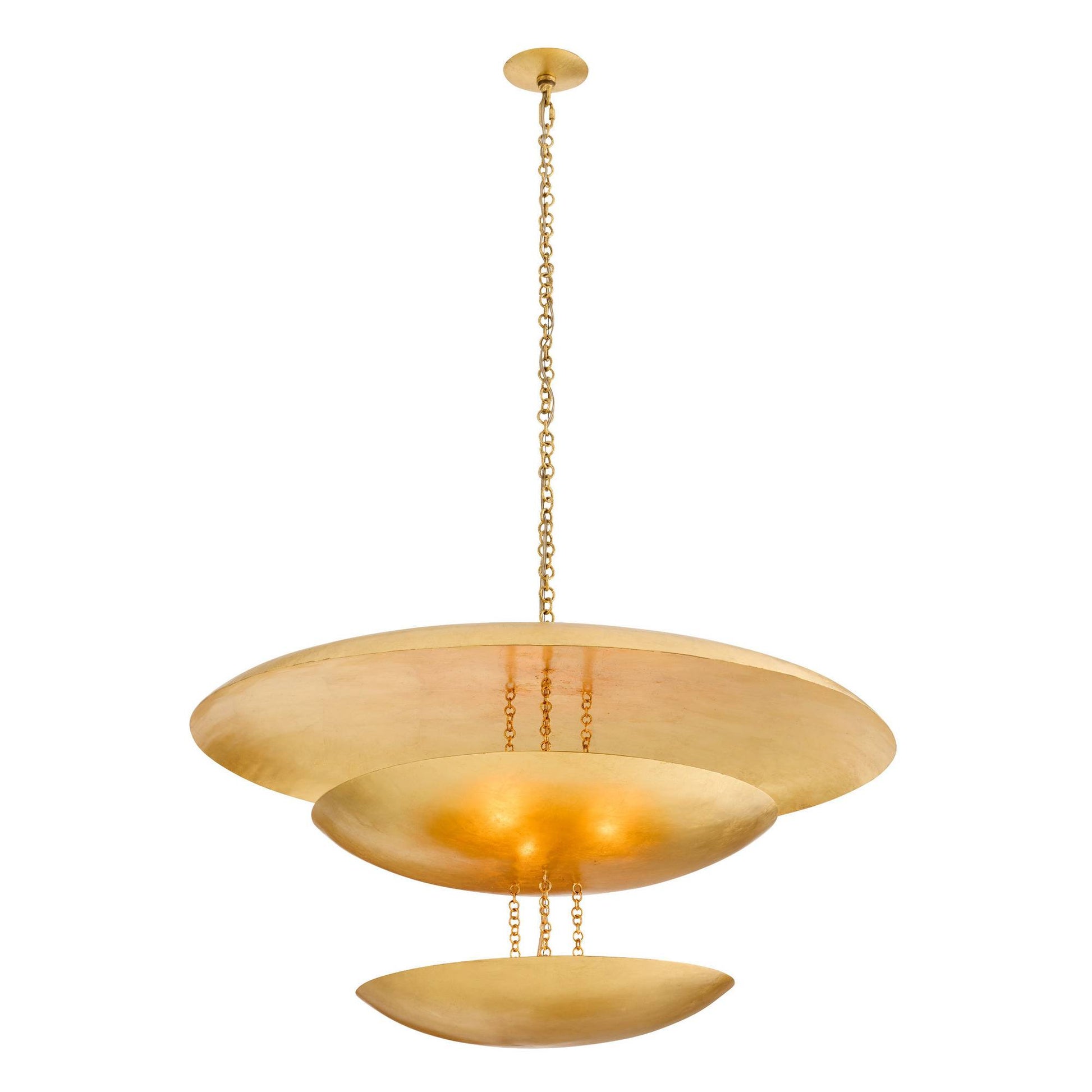 Arteriors Home Florko Grand Chandelier Gold Leaf