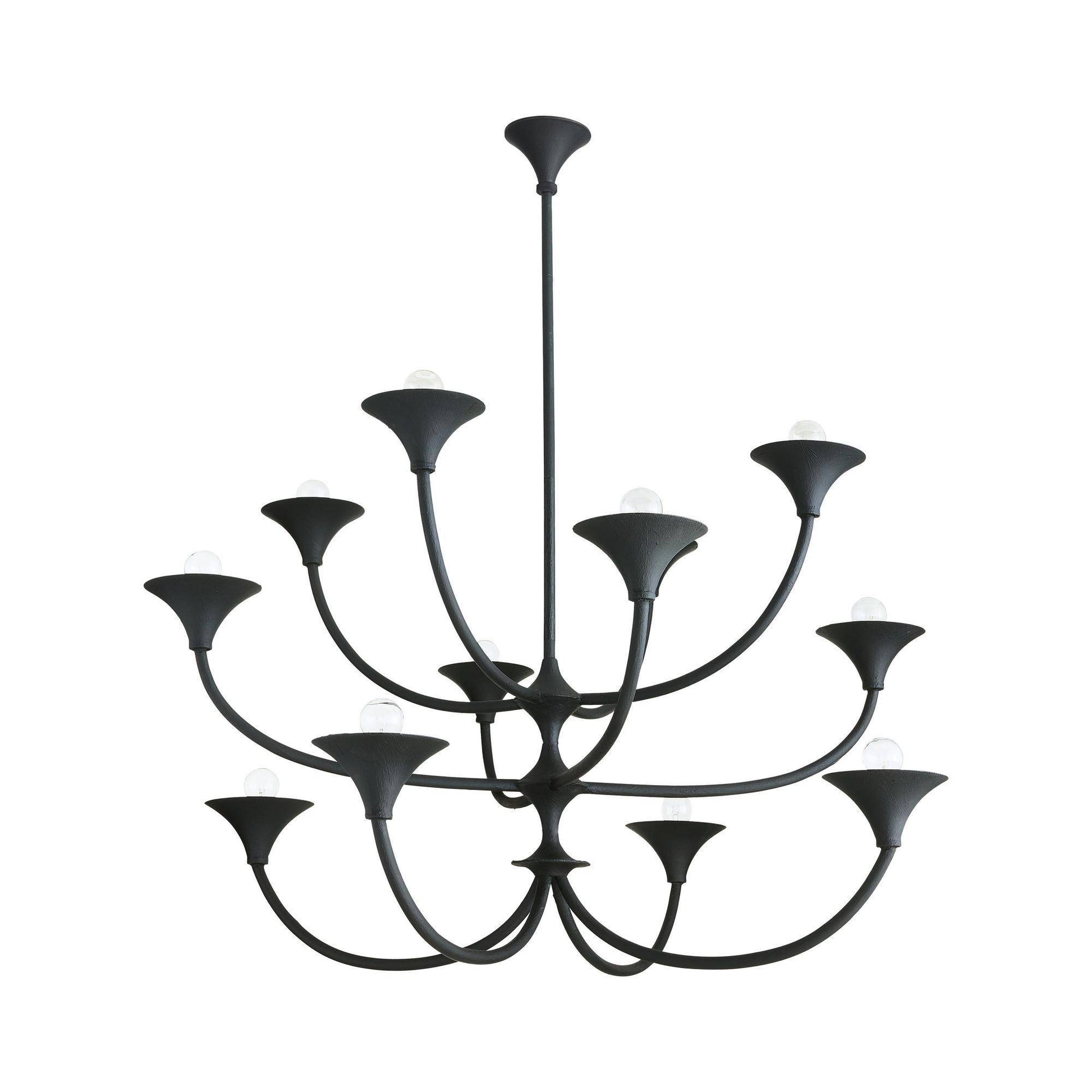 Arteriors Home Larkin Chandelier Black Gesso