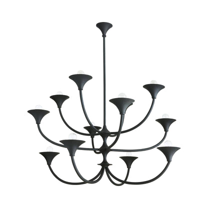Arteriors Home Larkin Chandelier Black Gesso
