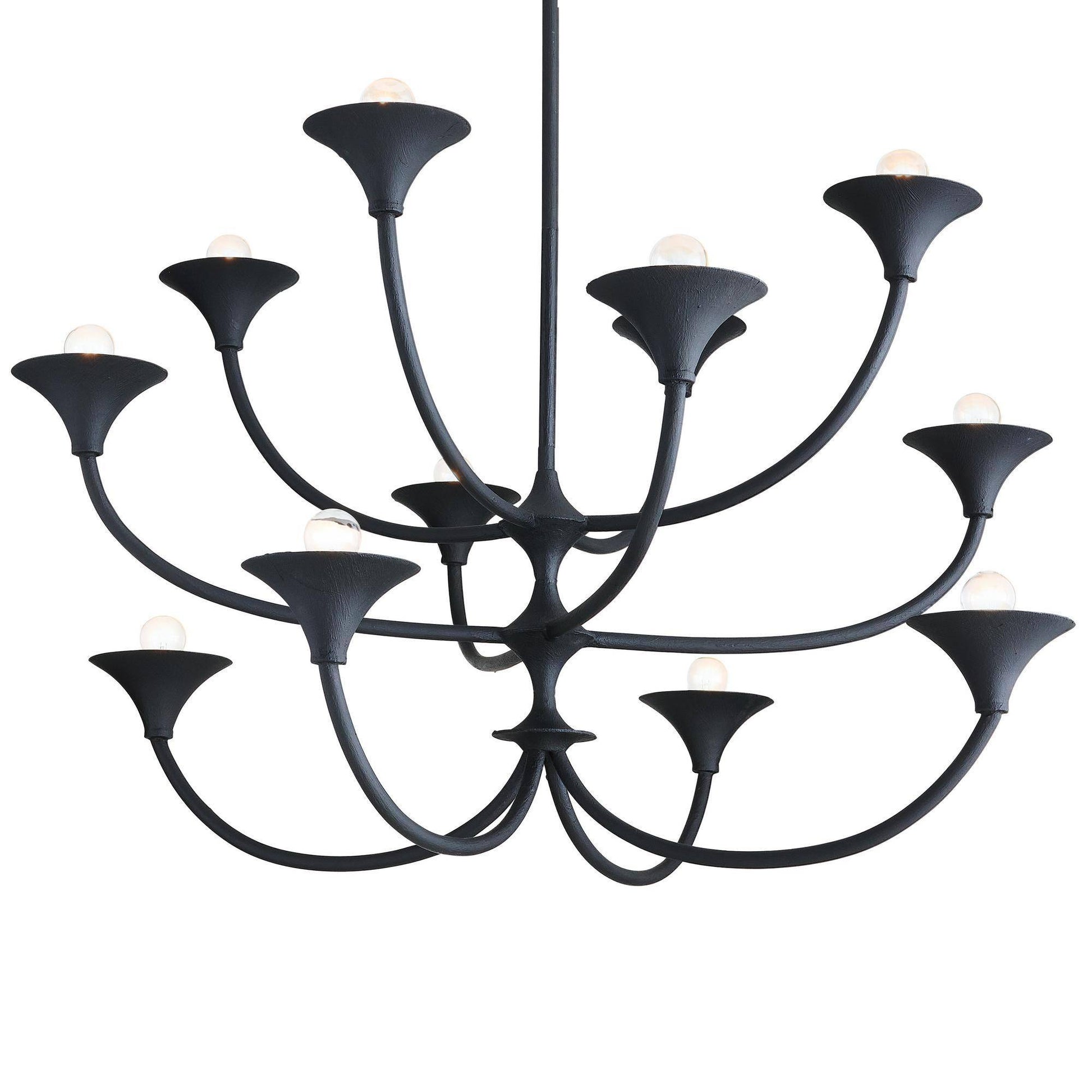 Arteriors Home Larkin Chandelier Black Gesso