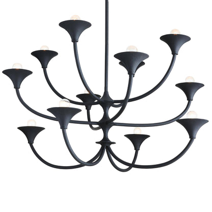 Arteriors Home Larkin Chandelier Black Gesso
