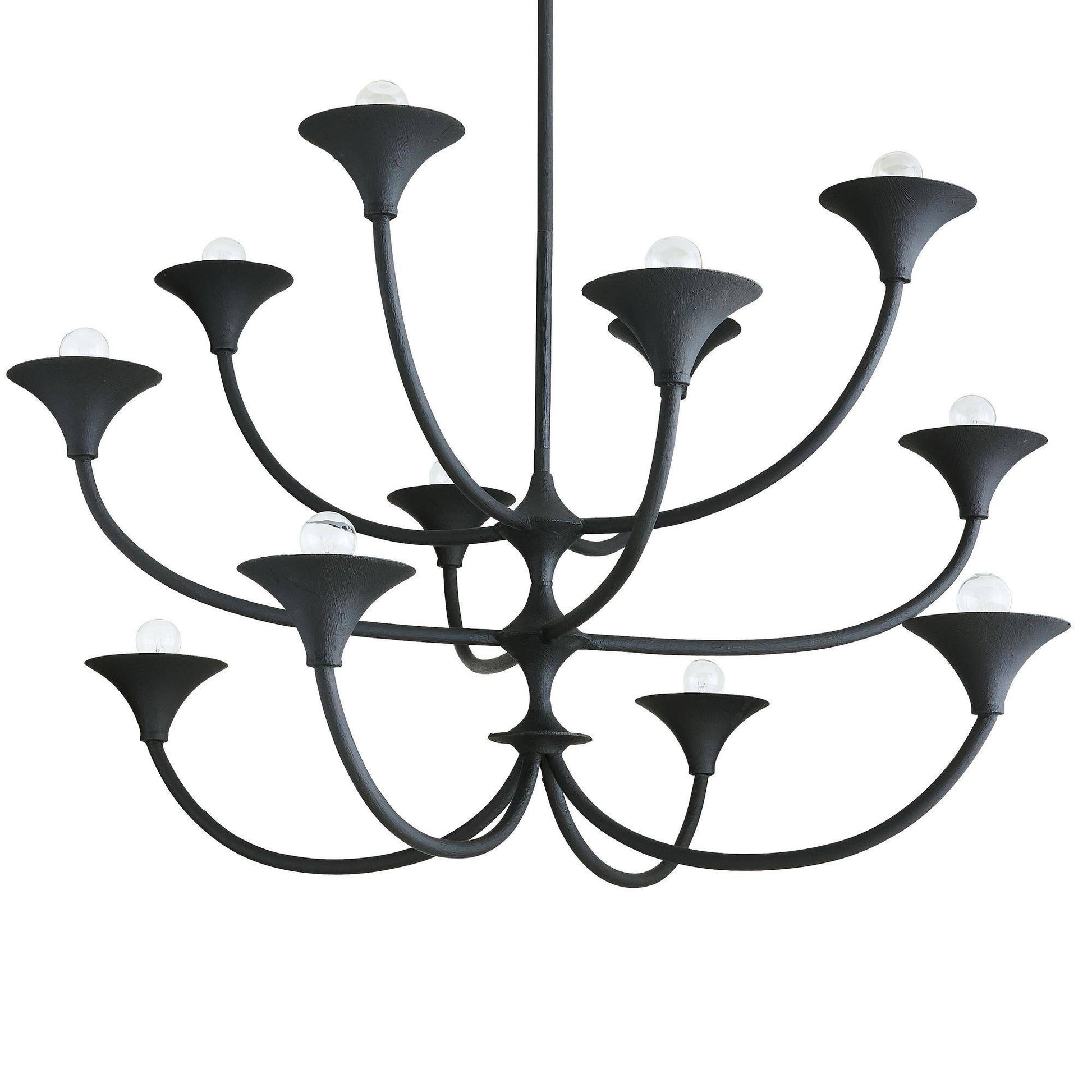 Arteriors Home Larkin Chandelier Black Gesso