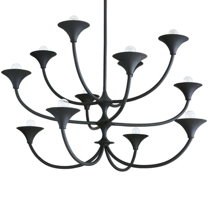 Arteriors Home Larkin Chandelier Black Gesso