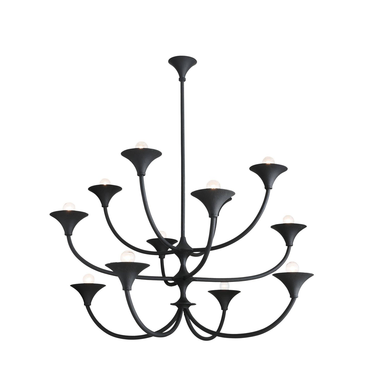 Arteriors Home Larkin Chandelier Black Gesso