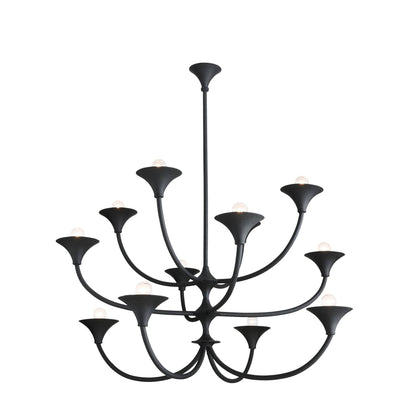 Arteriors Home Larkin Chandelier Black Gesso