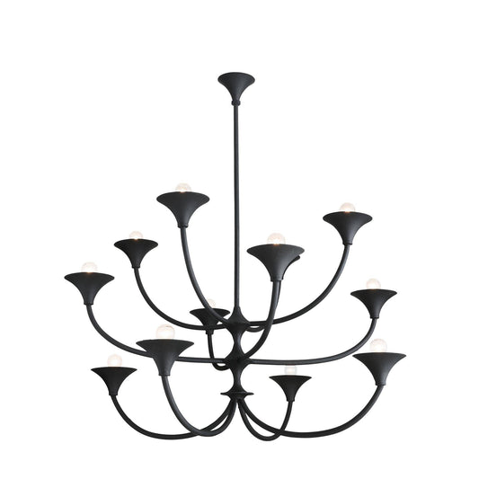 Arteriors Home Larkin Chandelier Black Gesso