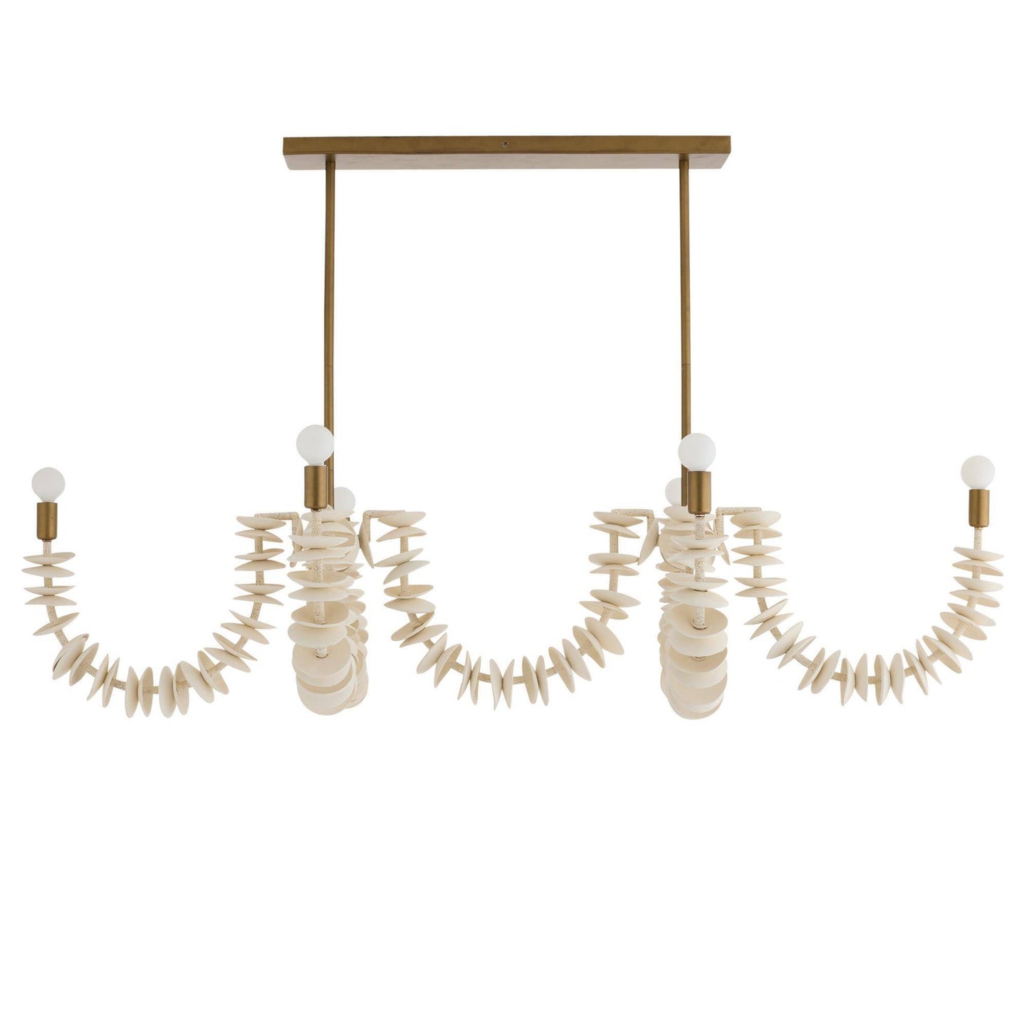 Arteriors Home Kalama Linear Chandelier Ivory