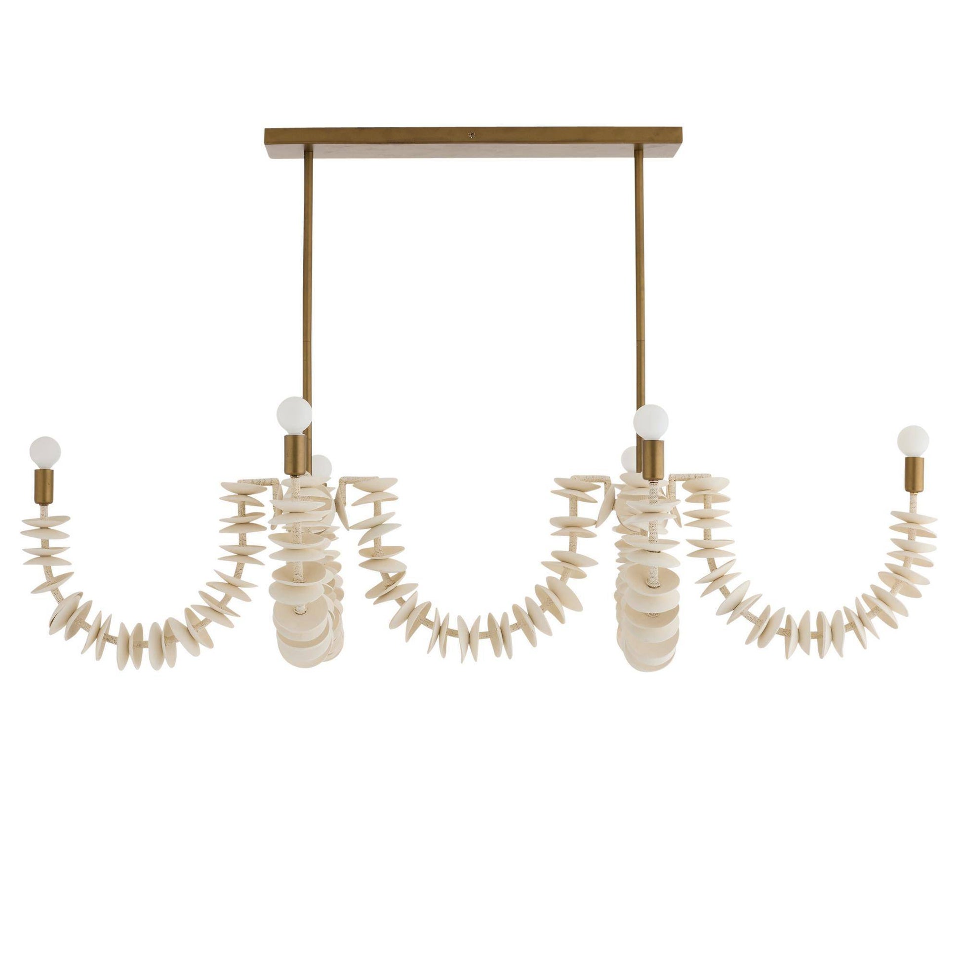 Arteriors Home Kalama Linear Chandelier Ivory