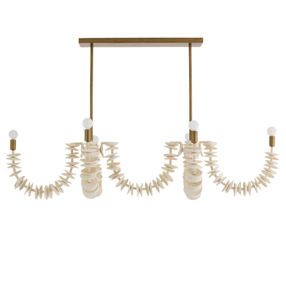 Arteriors Home Kalama Linear Chandelier Ivory
