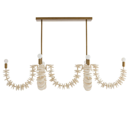 Arteriors Home Kalama Linear Chandelier Ivory