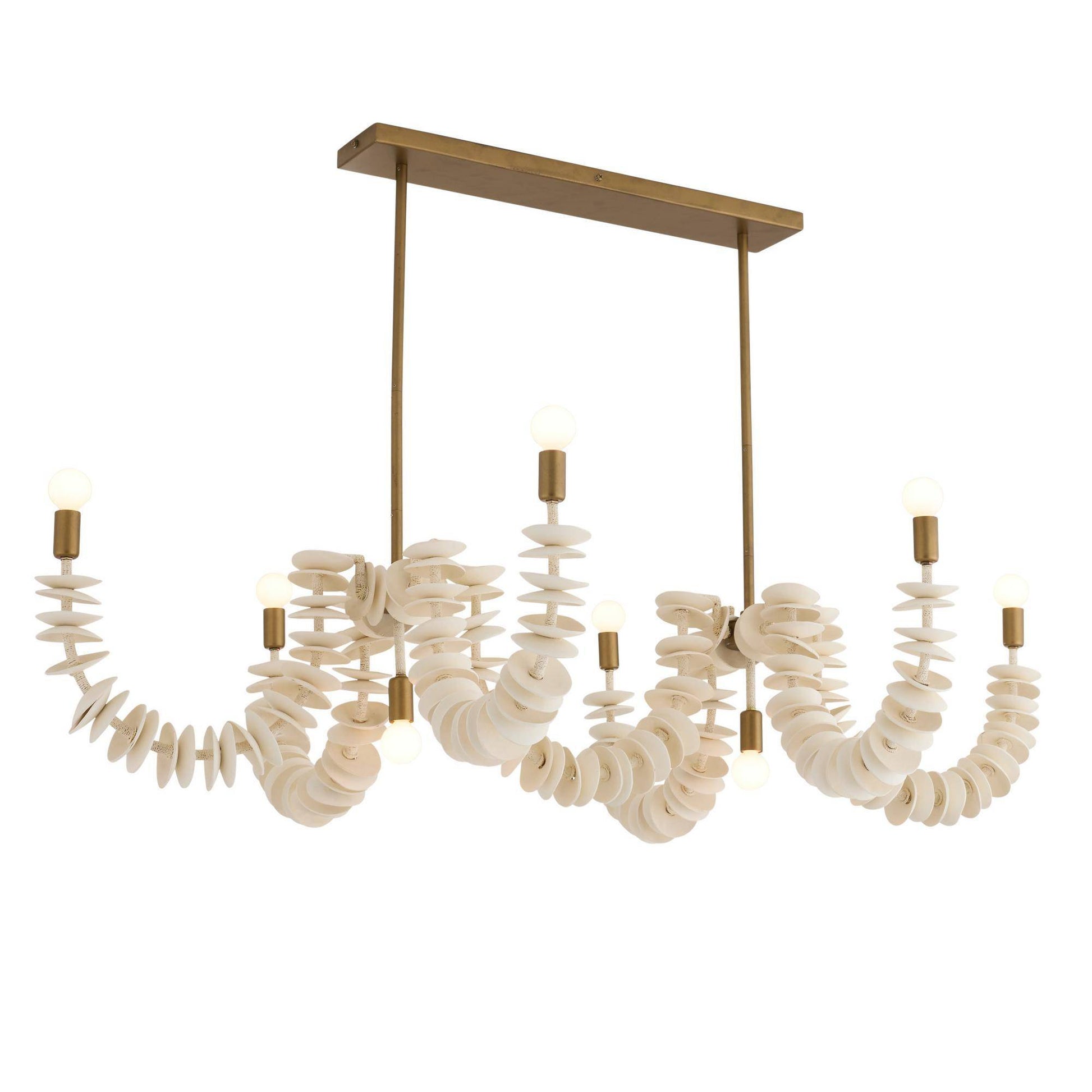 Arteriors Home Kalama Linear Chandelier Ivory