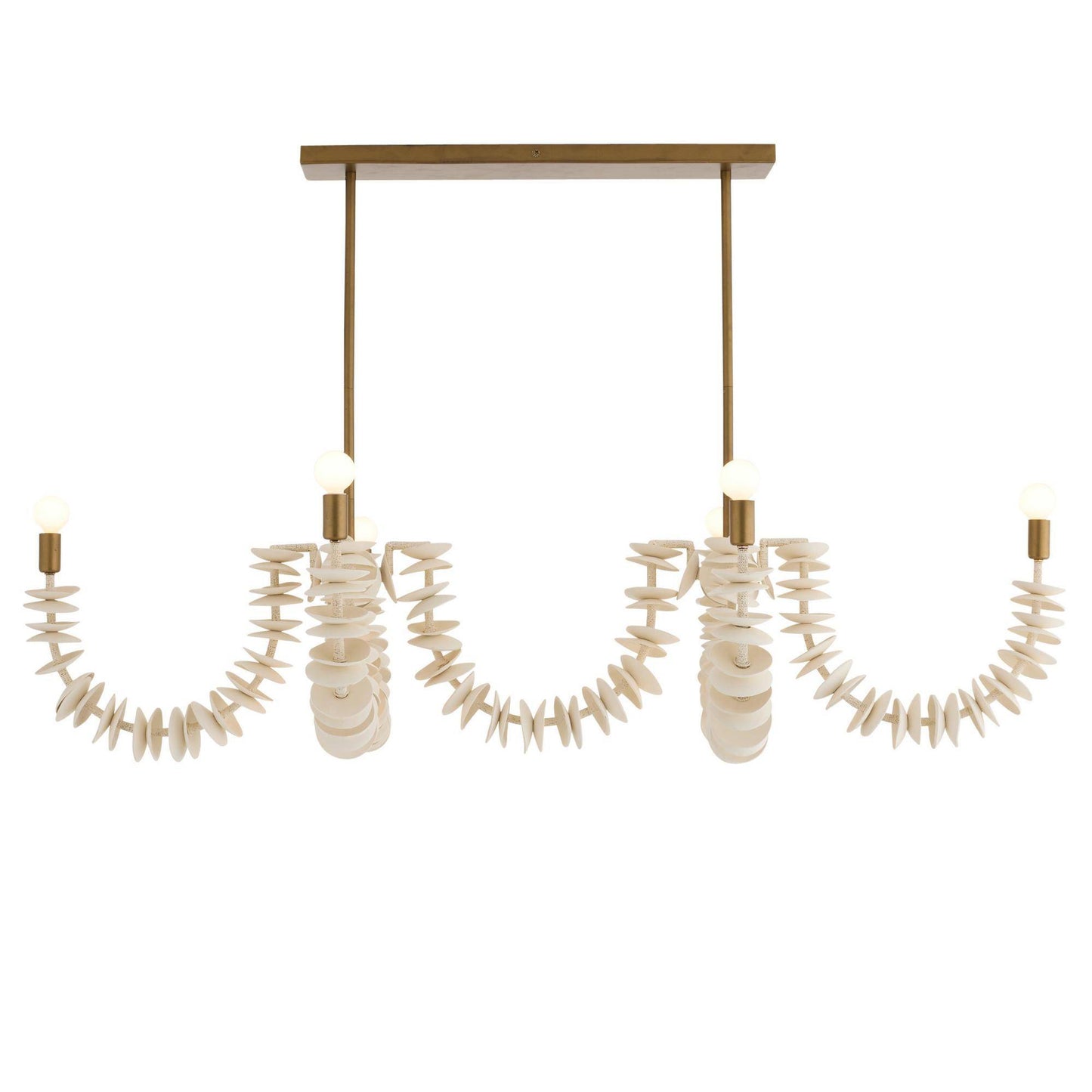 Arteriors Home Kalama Linear Chandelier Ivory