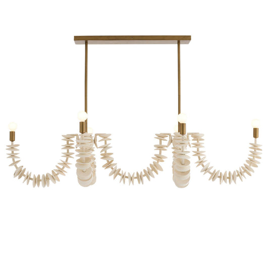 Arteriors Home Kalama Linear Chandelier Ivory