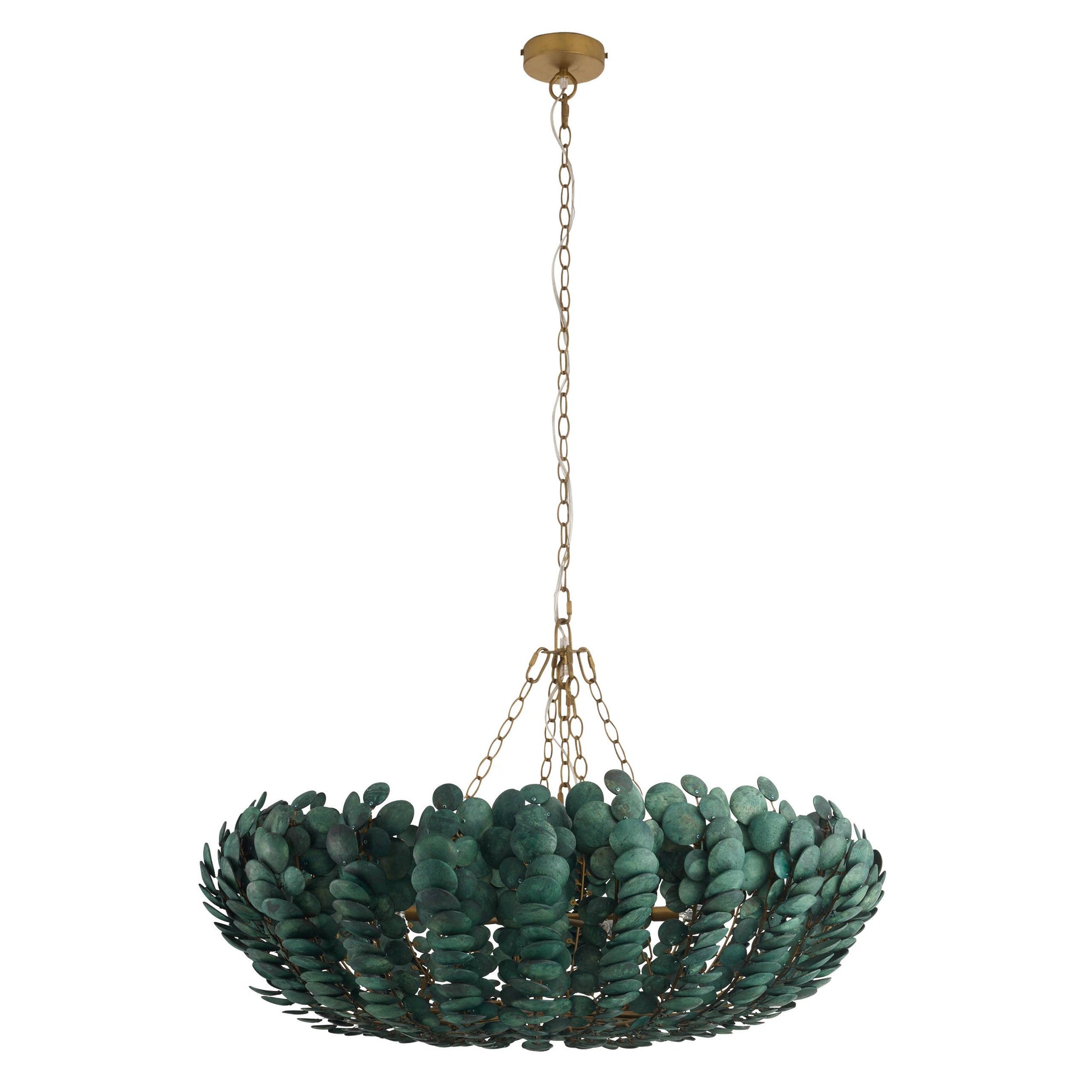 Arteriors Home Bilal Round Chandelier Eucalyptus Stain