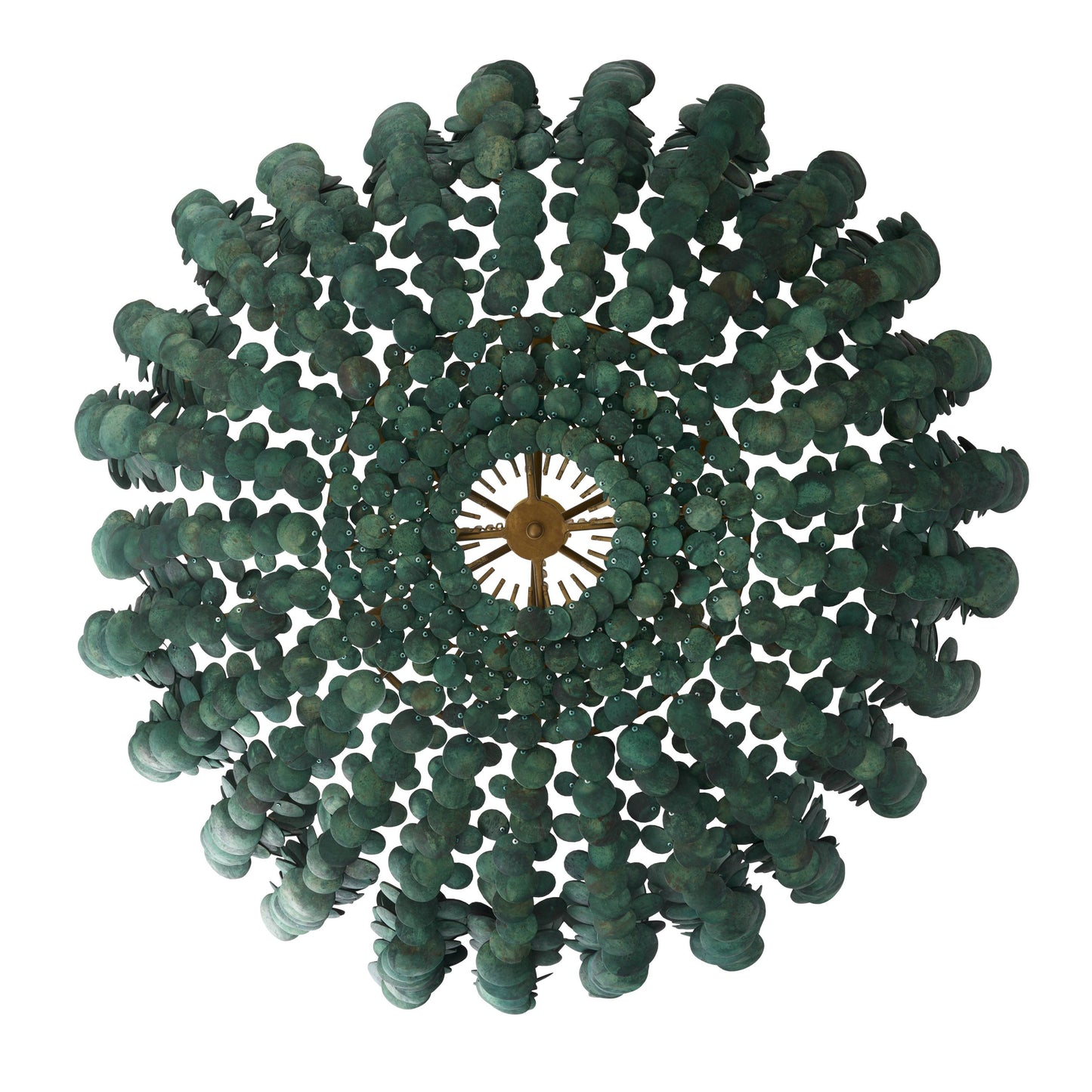 Arteriors Home Bilal Round Chandelier Eucalyptus Stain