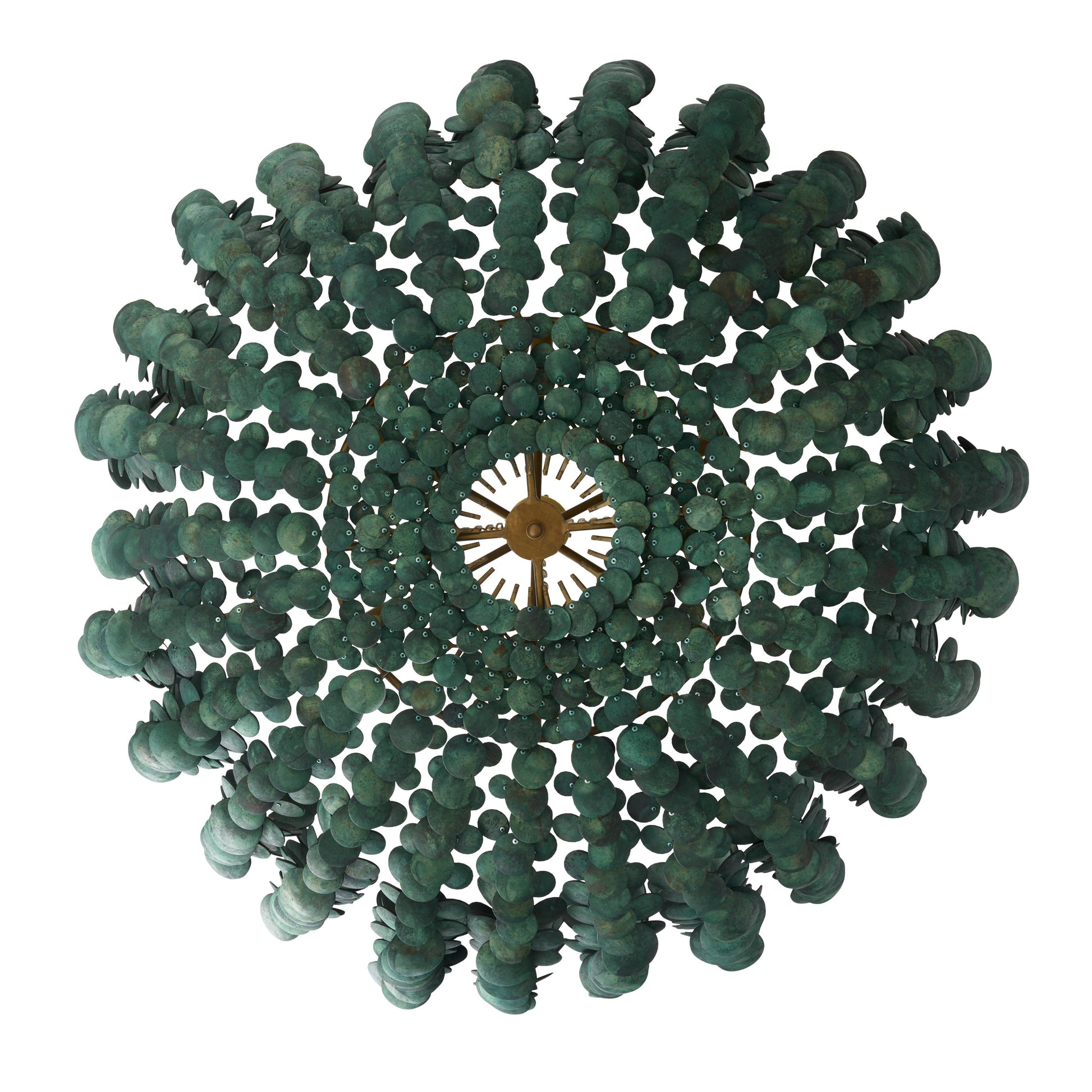 Arteriors Home Bilal Round Chandelier Eucalyptus Stain