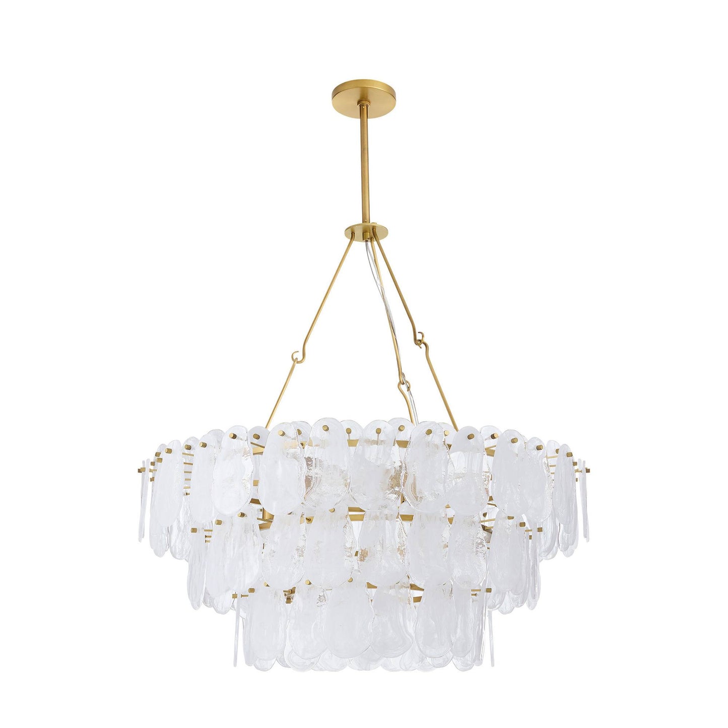 Arteriors Home Leon Large Chandelier White Glaze