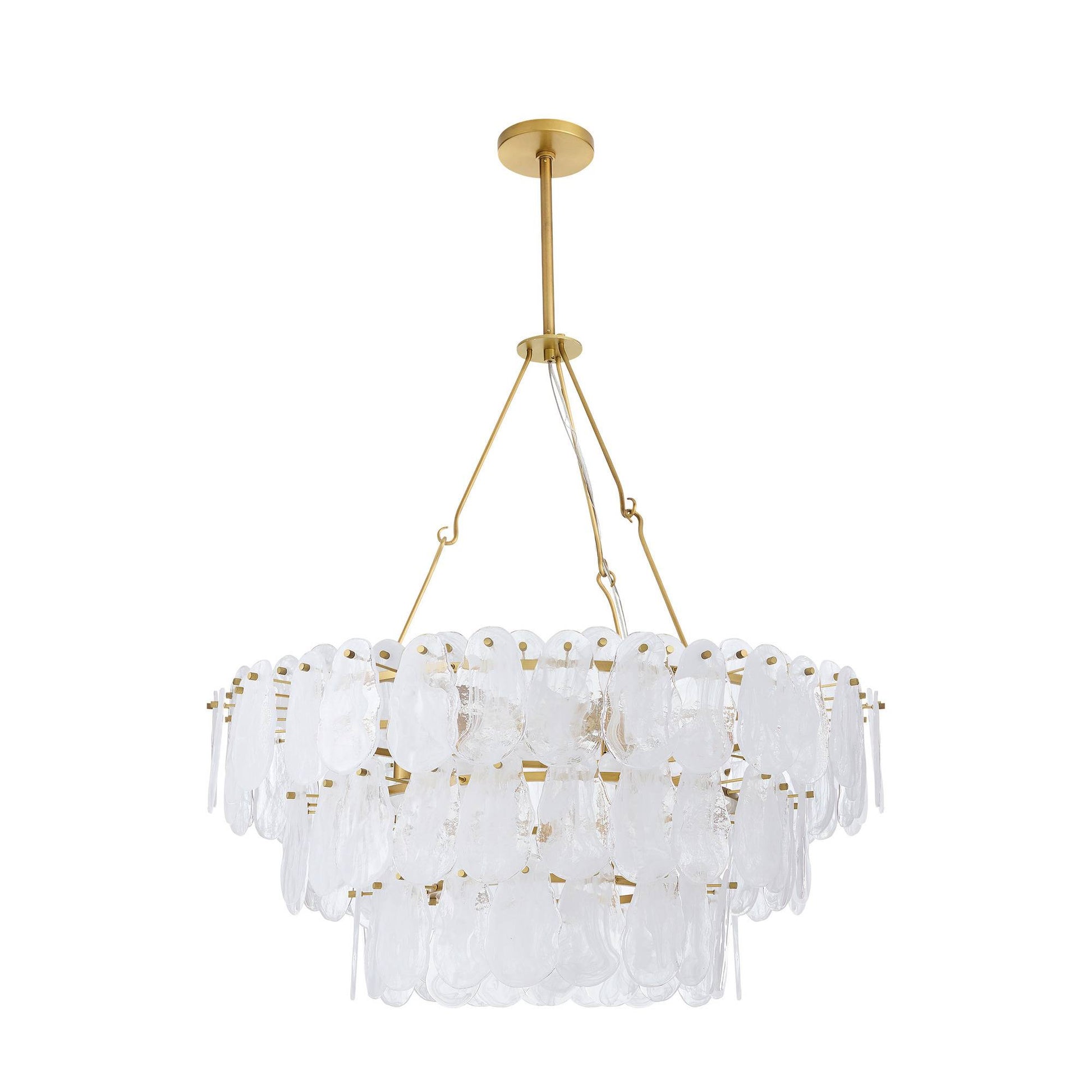 Arteriors Home Leon Large Chandelier White Glaze