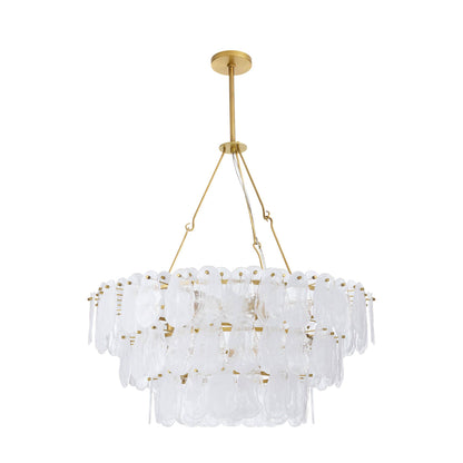 Arteriors Home Leon Large Chandelier White Glaze