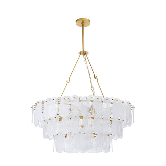 Arteriors Home Leon Large Chandelier White Glaze