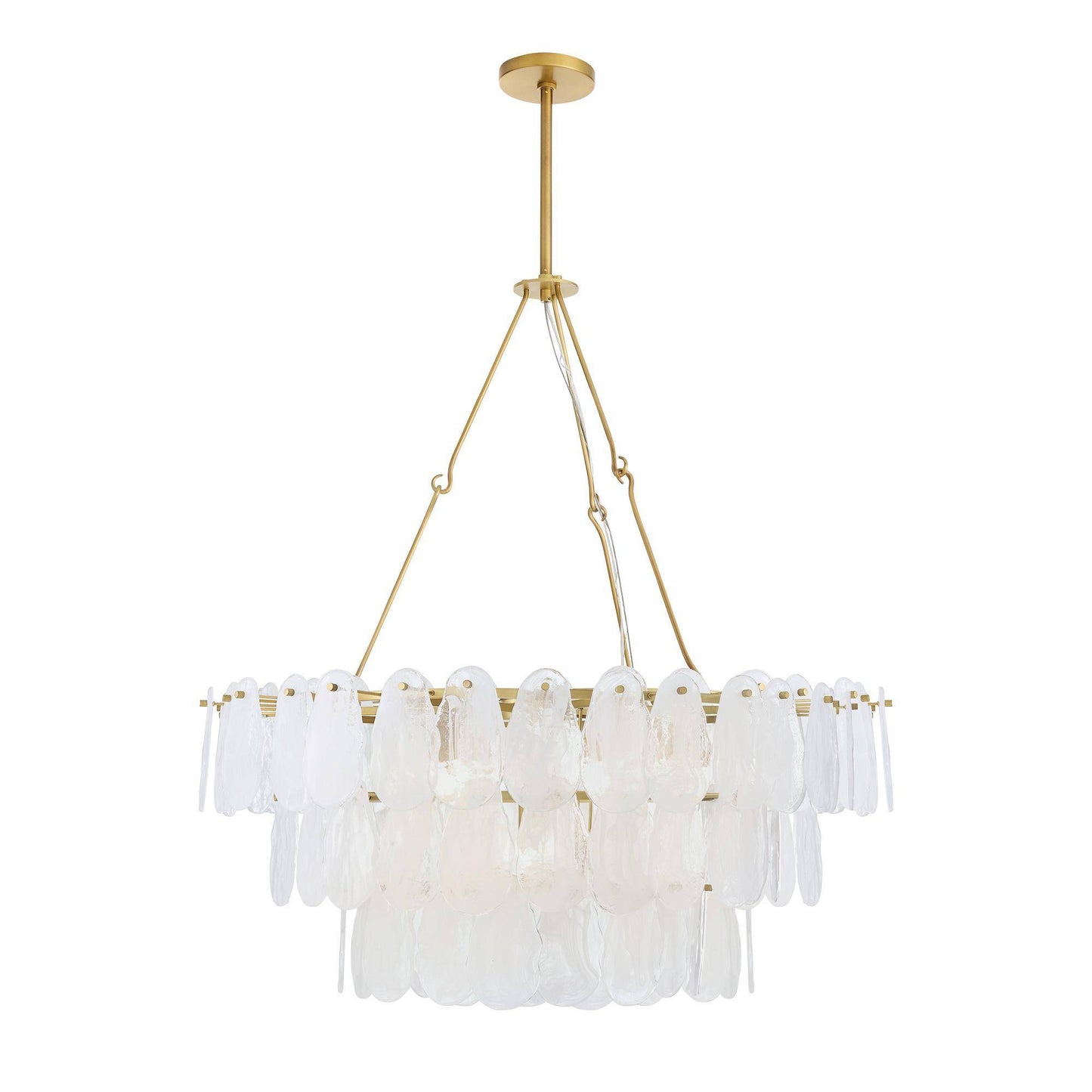 Arteriors Home Leon Large Chandelier White Glaze