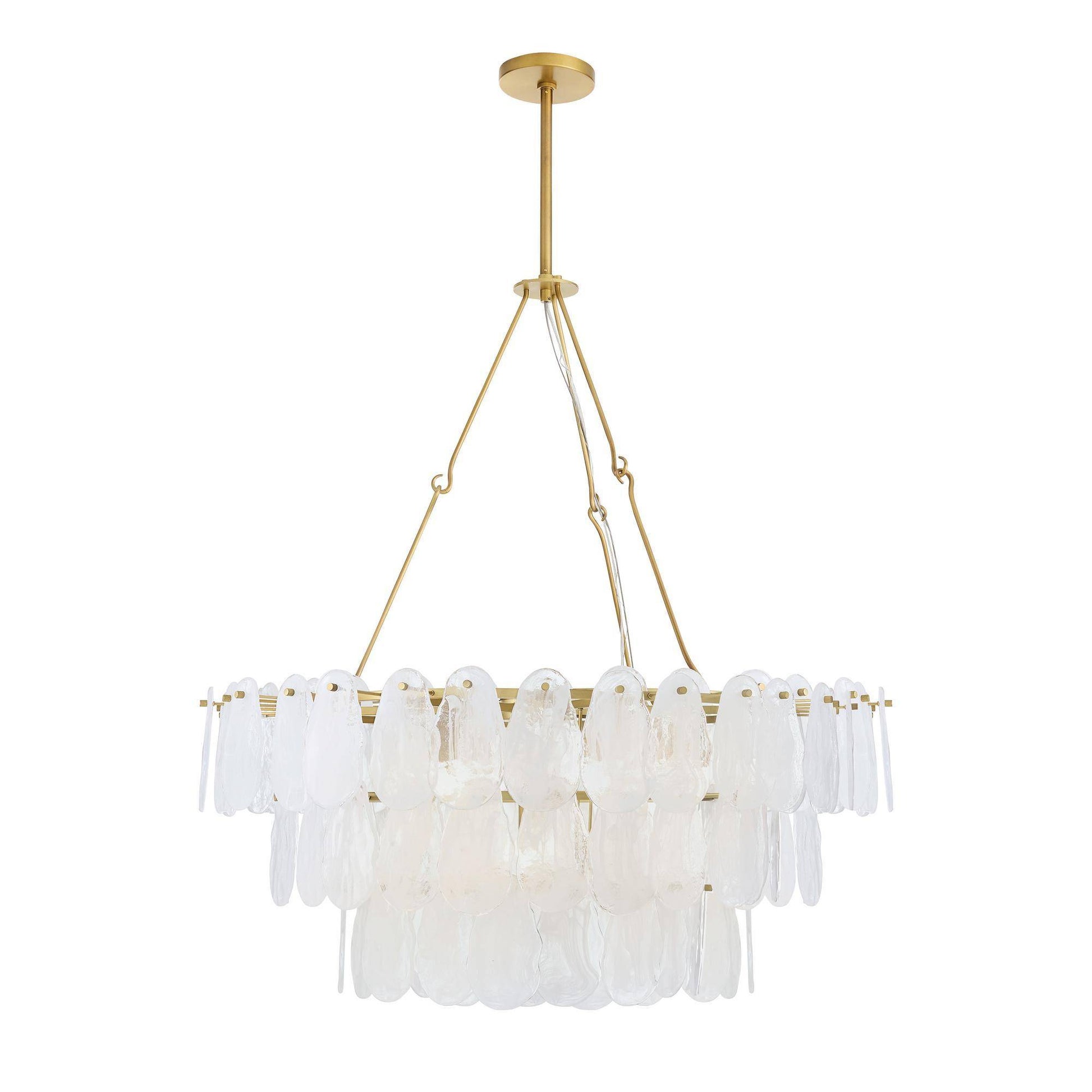 Arteriors Home Leon Large Chandelier White Glaze