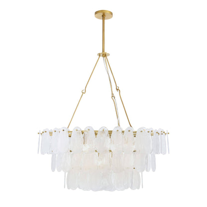 Arteriors Home Leon Large Chandelier White Glaze