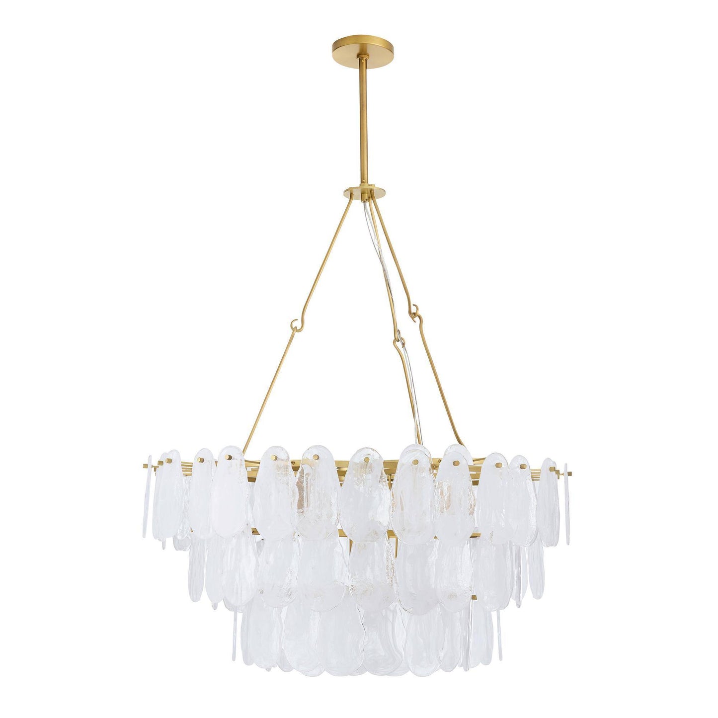 Arteriors Home Leon Large Chandelier White Glaze
