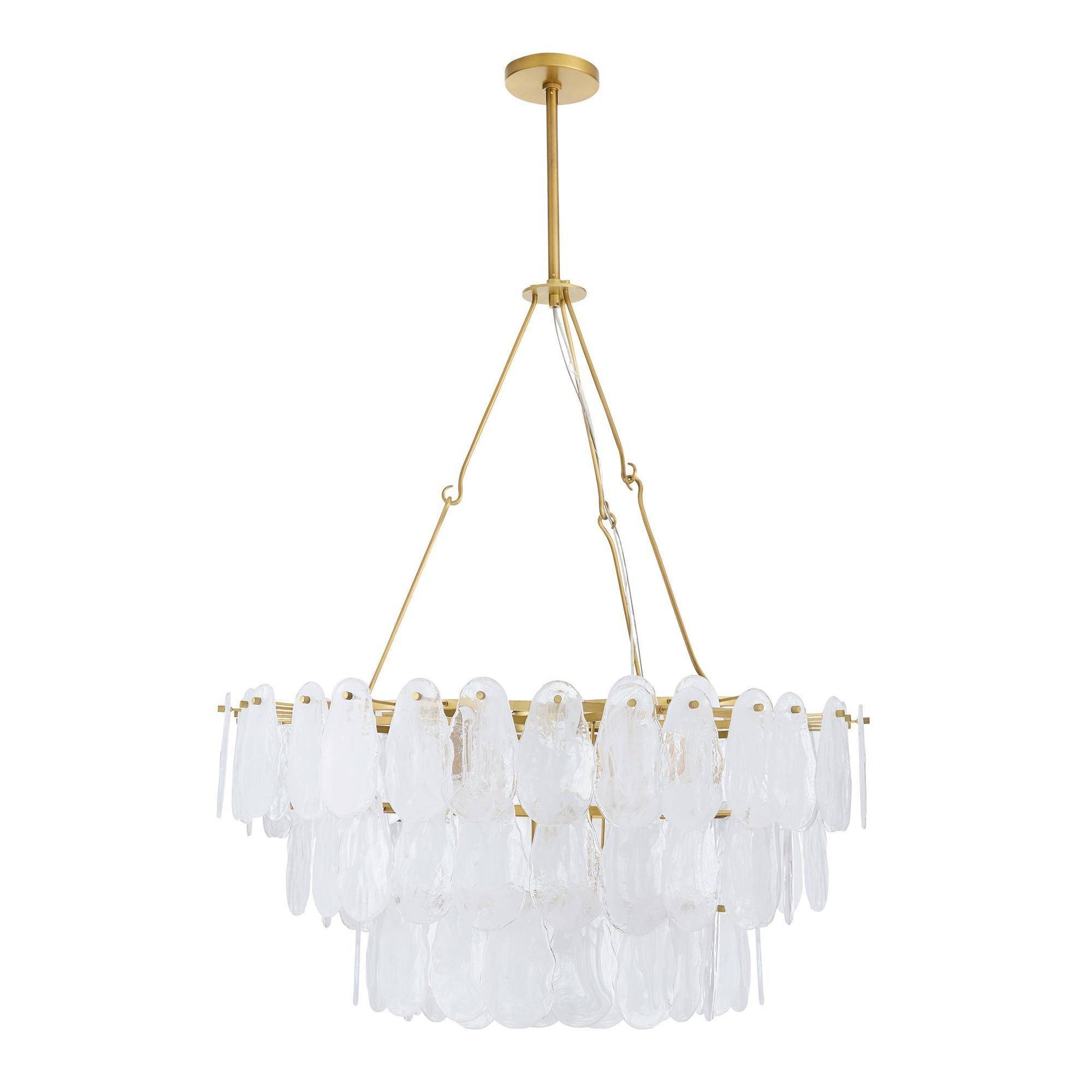 Arteriors Home Leon Large Chandelier White Glaze