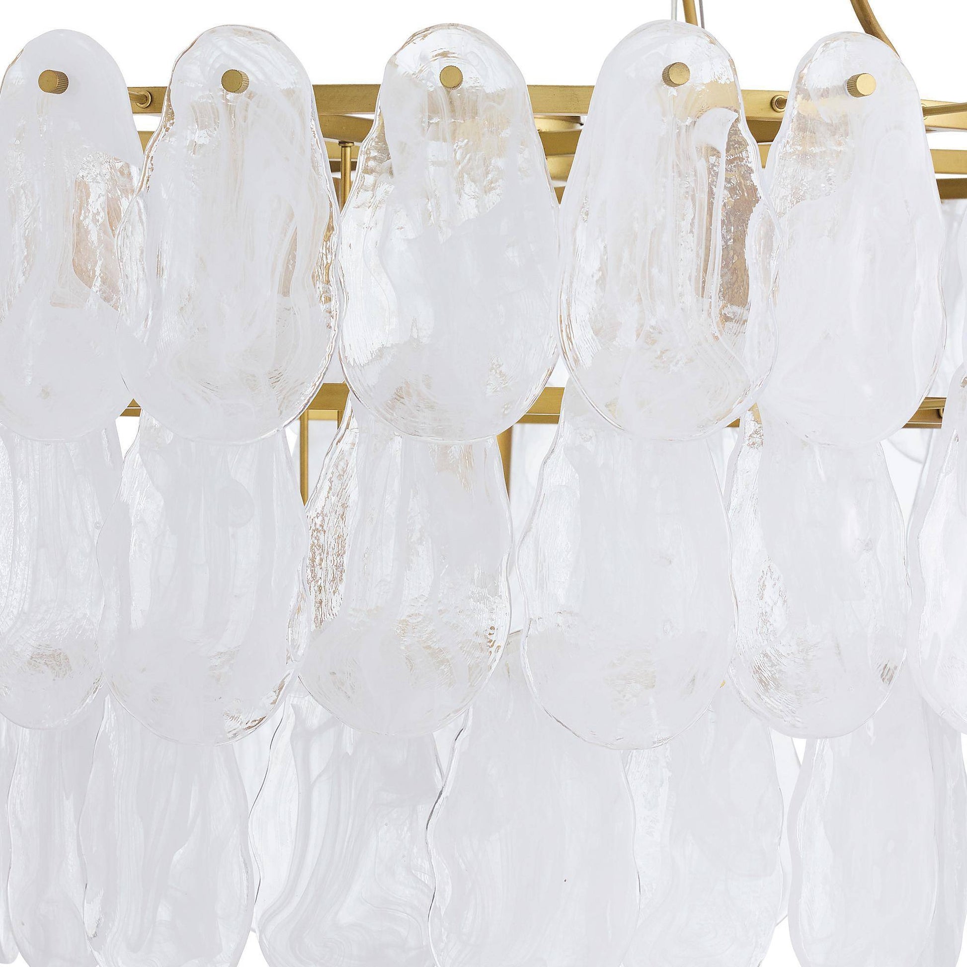 Arteriors Home Leon Large Chandelier White Glaze