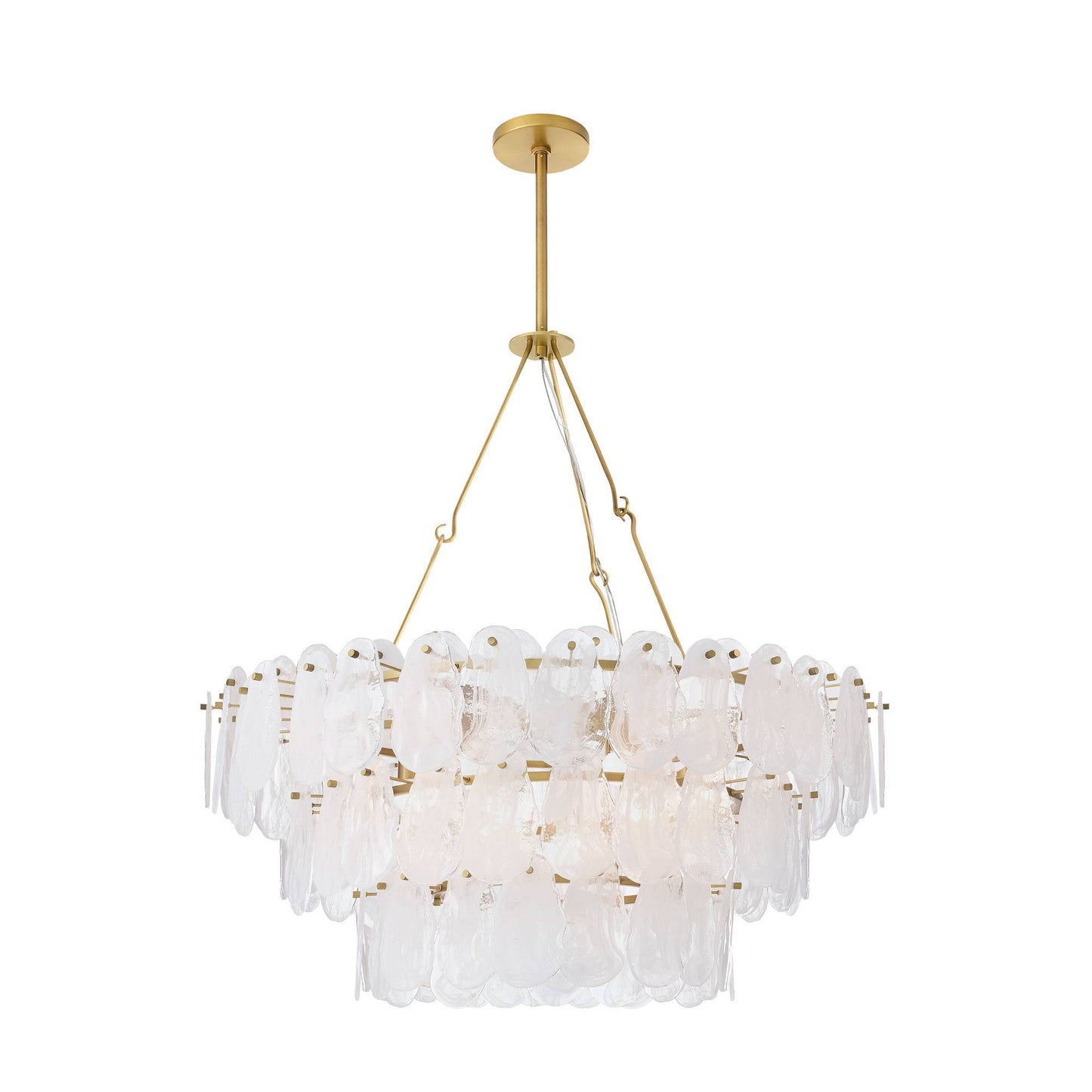 Arteriors Home Leon Large Chandelier White Glaze