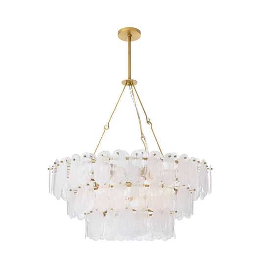 Arteriors Home Leon Large Chandelier White Glaze