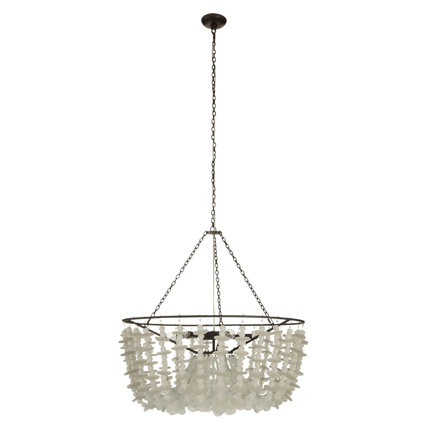 Arteriors Home Cyprus Beaded Chandelier Organic Frosted
