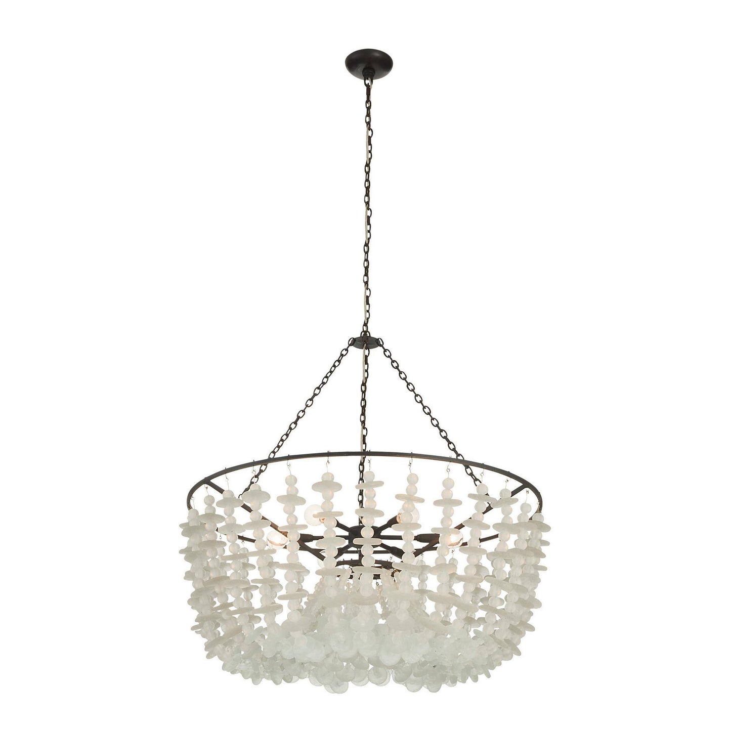 Arteriors Home Cyprus Beaded Chandelier Organic Frosted