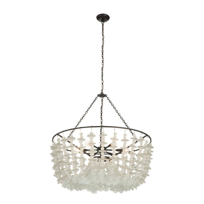 Arteriors Home Cyprus Beaded Chandelier Organic Frosted