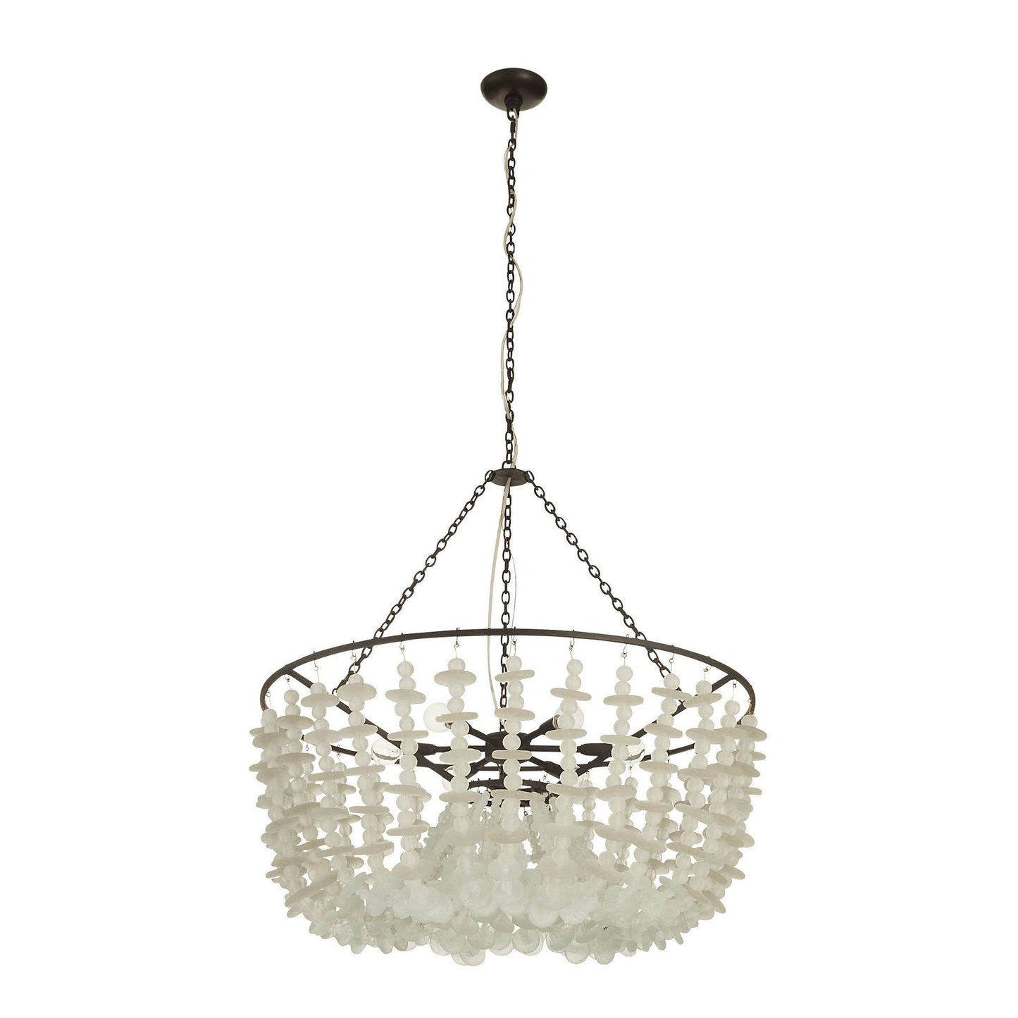 Arteriors Home Cyprus Beaded Chandelier Organic Frosted