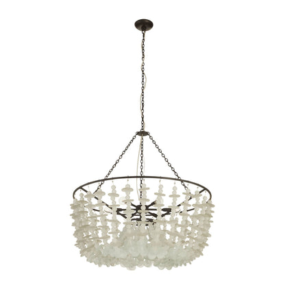 Arteriors Home Cyprus Beaded Chandelier Organic Frosted