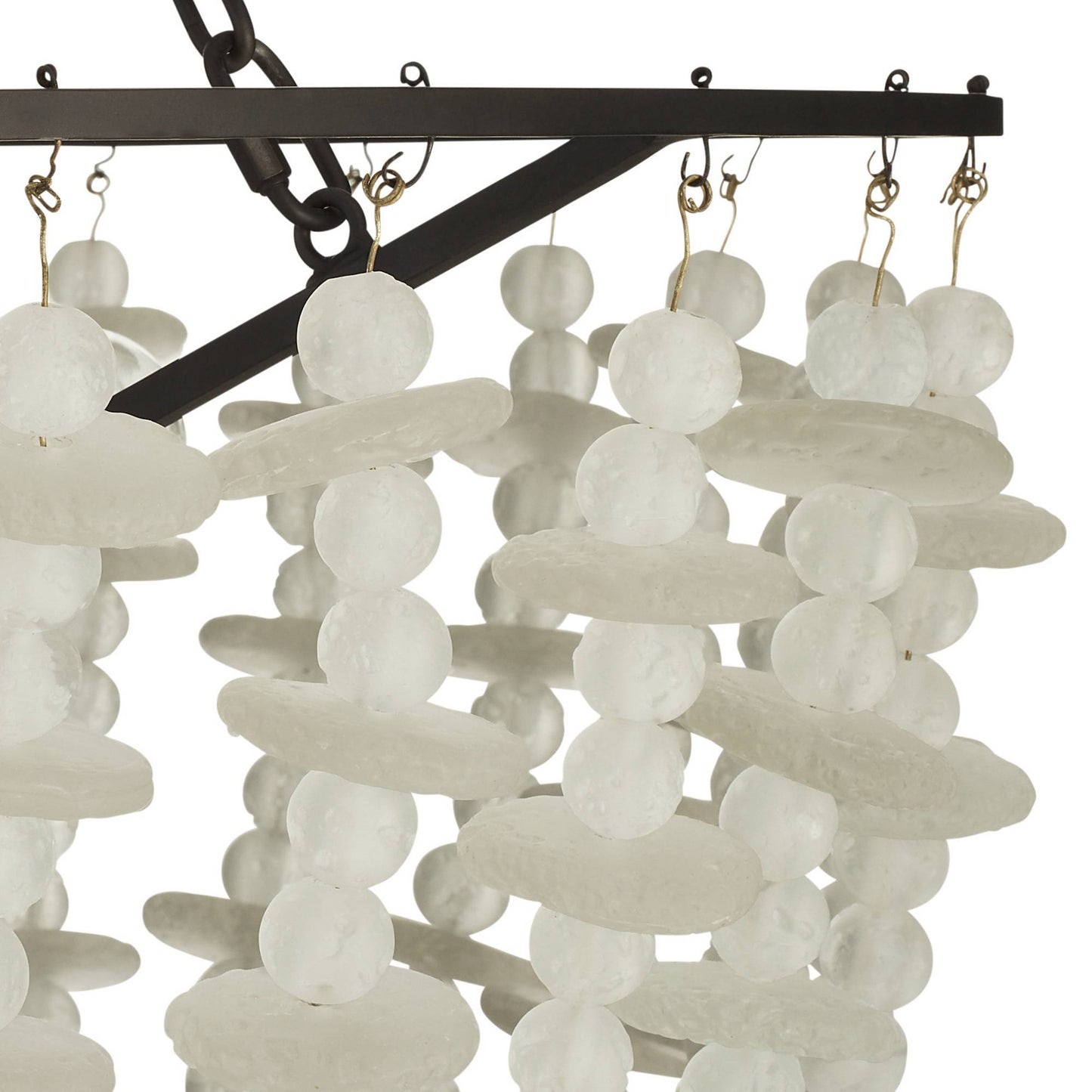 Arteriors Home Cyprus Beaded Chandelier Organic Frosted