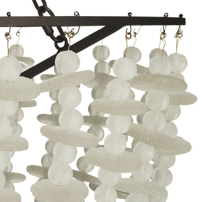 Arteriors Home Cyprus Beaded Chandelier Organic Frosted