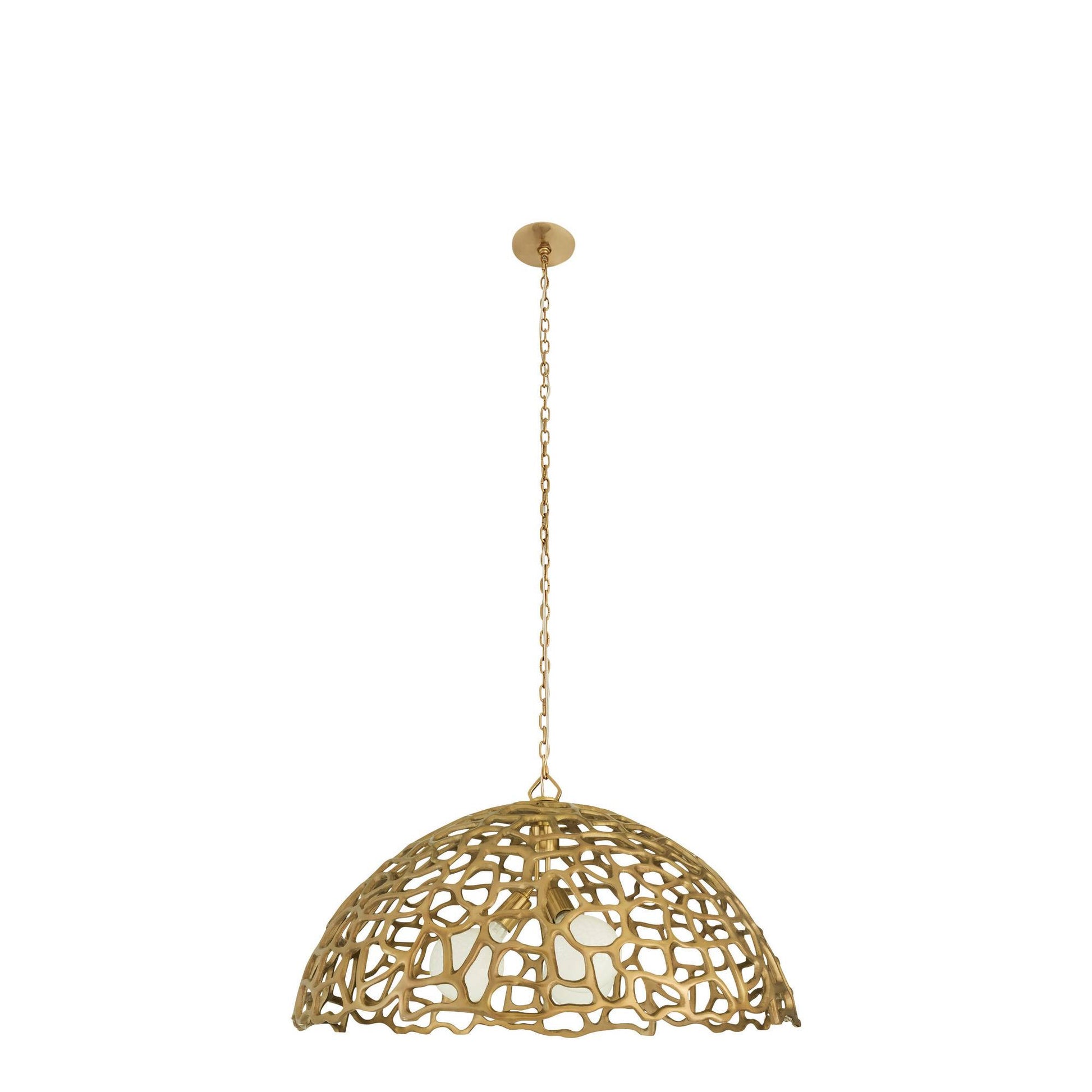 Arteriors Home Lotus Pendant Antique Brass