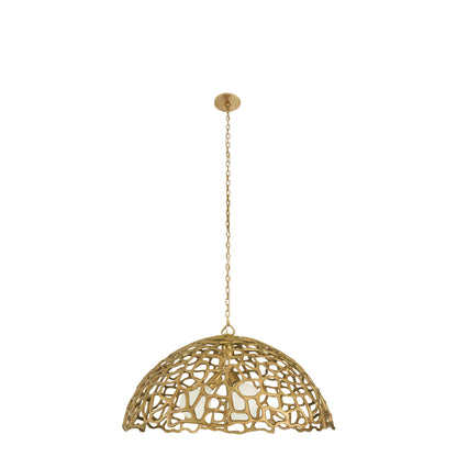 Arteriors Home Lotus Pendant Antique Brass
