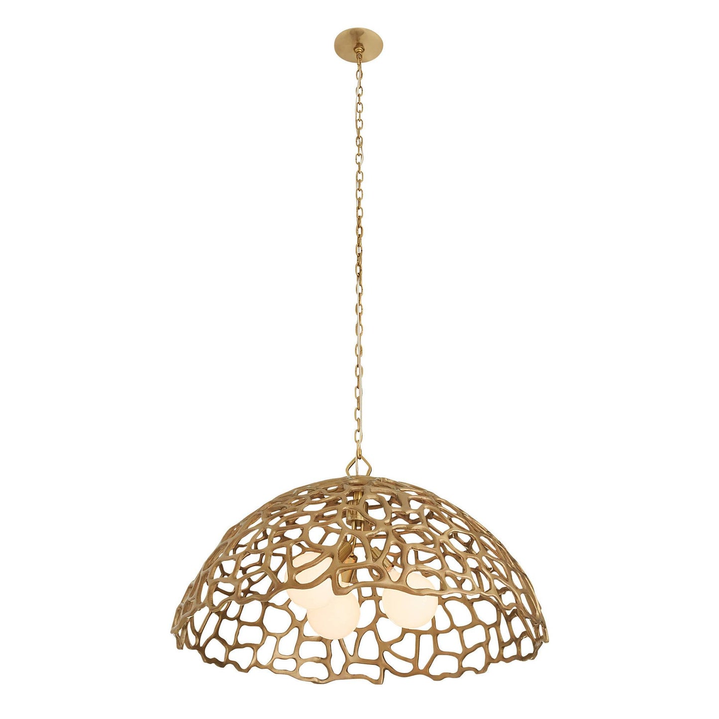 Arteriors Home Lotus Pendant Antique Brass
