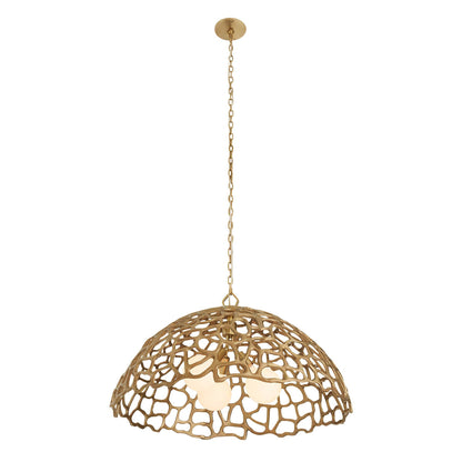 Arteriors Home Lotus Pendant Antique Brass
