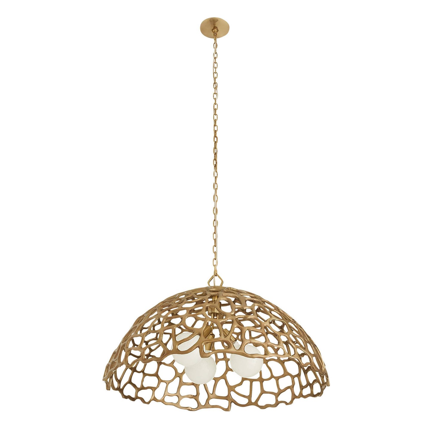 Arteriors Home Lotus Pendant Antique Brass