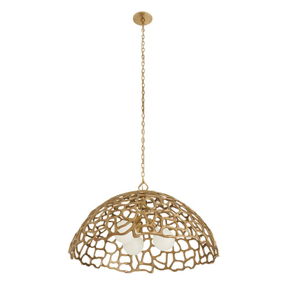 Arteriors Home Lotus Pendant Antique Brass