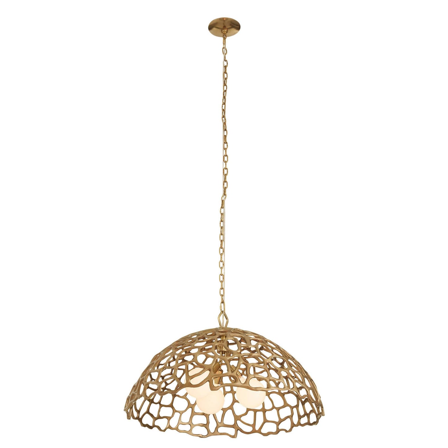 Arteriors Home Lotus Pendant Antique Brass