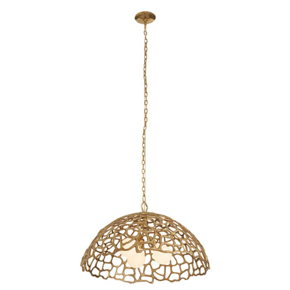 Arteriors Home Lotus Pendant Antique Brass